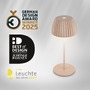Stolní lampy dekorační - BRILO 7552011 Nabíjecí stolní lampa Riffle Mini - 20 cm, 1,5W, 150lm, bezdrátová, LED, stmívatelné, dotykový vypínač, béžová - BRILO - foto 3