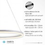Kruhová - PN 2383-16 TITUS LED závěsné svítidlo 80x80, bílá, kruhové, stmívatelné, paměťová funkce, moderní SimplyDim 3000K - PAUL NEUHAUS - foto 3
