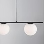 Podélná - NV 9919604 Závěsné svítidlo JOLINE černý kov a hliník bílé opálové sklo LED 32W 240V 3200K IP20 - NOVA LUCE - foto 3