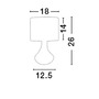 Stolní lampy dekorační - NV 7605163 Stolní lampa ROSIA matný bílý kov bílé stínidlo E14 1x5W 230V IP20 bez žárovky - NOVA LUCE - foto 3