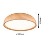 Kruhová - P 71083 Selection Bathroom LED stropní svítidlo Oka IP44 CCT 230V 24W design dřevo - PAULMANN - foto 3