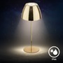 Stolní lampy dekorační - BRILO 7522017 Serina LED bezdrátová stolní lampička IP44, stmívatelná, dotykový vypínač, zlatá - BRILO - foto 3