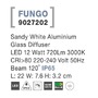 Nástěnná - NV 9027202 Venkovní nástěnné svítidlo FUNGO bílý hliník skleněný difuzor LED 12W 3000K 220-240V 120st. IP65 světlo dolů - NOVA LUCE - foto 3