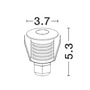 Zapuštěná - NV 9019212 Venkovní zapuštěné svítidlo do země BANG nikl satén hliník LED 1W 3000K 3V IP67 délka kabelu 1.80m použijte driver 9020170 - NOVA LUCE - foto 3