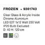 Koule - NV 9361743 Závěsné svítidlo FROZEN čiré sklo a akryl uvnitř chromovaný hliník E27 1x12W IP20 bez žárovky - NOVA LUCE - foto 3