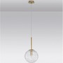 Podélná - NV 9006042 Závěsné svítidlo COEN mosazný zlatý kov čiré sklo E27 1x12W 230V IP20 bez žárovky - NOVA LUCE - foto 3