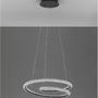 Kruhová - NV 9748165 Závěsné svítidlo GINEVRA černý hliník a akryl LED 45W 230V 3000K IP20 stmívatelné - NOVA LUCE - foto 3