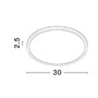 Kruhová - NV 9060188 Stropní svítidlo DIXIE LED stropní svítidlo bílá 24W 3000K/4000K/6500K D300 H25 - NOVA LUCE - foto 3