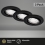 Kruhová - BRI 7147-035 3ks LED vestavné svítidlo, pr. 8,6 cm, 5 W, černá - BRILONER - foto 3