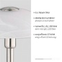 Stolní lampy dekorační - PN 4026-55 ENOVA LED stolní lampa stříbrná alabastrový dekor sklo 3 krokové dotykový stmívač 3000K - PAUL NEUHAUS - foto 3