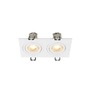 Hranatá - LA 1008509 NEW TRIA® 155 zapuštěné stropní svítidlo, čtvercové, 2 x GU10, dvoulampa, bílá barva. - BIG WHITE (SLV) - foto 3