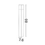 Sloupková - NV 71371101 Venkovní sloupkové svítidlo STICK tmavě šedý hliník bílý akryl E27 1x12W 220-240V IP54 bez žárovky - NOVA LUCE - foto 3