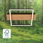 Hranatá - BRILO 3909014 Kada LED stropní svítidlo, dekor dřeva, teple bílé světlo, hranaté 34x26 cm, černá/dřevo - BRILO - foto 3