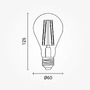E27 - LED žárovka A60 E27 12W FILAMENT - foto 3