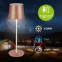 Stolní lampy dekorační - BRILO 7708014 Bota stolní lampa - 2,6W, 120lm, nabíjecí, LED, stmívatelné, dotykový vypínač, teplá bílá, kávová - BRILO - foto 3