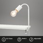 Stolní lampy s klipem - BRI 2600016 Svítidlo se svorkou pr. 1x E27 10W bílé (starý kód: BRI 2600-016) - BRILONER - foto 3