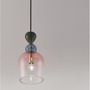 Dekorativní - NV 9009234 Závěsné svítidlo MURANO zlatý kov lesklé tmavě zelené, modré a růžové sklo E14 1x5W 230V IP20 bez žárovky - NOVA LUCE - foto 3
