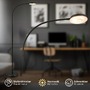 Stojací lampy - BRILO 1585015 Megg stojanová lampa - 12W, 800lm, LED, stmívatelná, nastavitelná, dotykový vypínač, černá - BRILO - foto 3