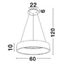 Kruhová - NV 6167205 Závěsné svítidlo RANDO matný bílý hliník a akryl LED 42W 230V 3000K IP20 - NOVA LUCE - foto 3