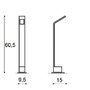 Sloupková - AZZ AZ3482 LED Venkovní sloupkové svítidlo Azzardo Agape 60 dark grey AZ3482 6W 480lm 3000K IP54 9,5cm tmavě šedé - AZZARDO - foto 3