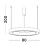 Kruhová - NV 9558603 Závěsné svítidlo STING LED hliník a akryl bílá Epistar SMD2835 50W 3000K Eaglerise TRIAC driver D80 H200 120st. IP20 stmívatelné - NOVA LUCE - foto 3