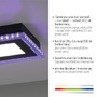 Hranatá - LD 14512-18 ACRI LED stropní svítidlo černé RGB, CCT stmívatelné s dálkovým ovládáním RGB+2700-5000K - LEUCHTEN DIREKT / JUST LIGHT - foto 3