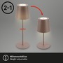 Stolní lampy dekorační - BRILO 7508012 Kiki stolní lampička bezdrátová, dotykový vypínač, nastavitelná výška, stmívatelné, nabíjecí, písková hnědá - BRILO - foto 3