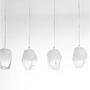 Podélná - NV 9260235 Závěsné svítidlo ICE bílé sklo s přechody a bílý kov G9 5x5W 230V IP20 bez žárovky - NOVA LUCE - foto 3