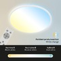 Kruhová - BRILO 3728-016 Ultraploché CCT svítidlo LED panel, pr.48 cm, LED, 31 W, 3500 lm, bílé - BRILO - foto 3