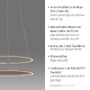 Kruhová - PN 2442-39 LED závěsné svítidlo CONTURA písková barva, kruhové, dotykové ovládání, s policí, 3000K - PAUL NEUHAUS - foto 3