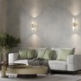 Dekorativní - M MOD302WL-02CG Nástěnné svítidlo Antic E14 2x40W koňakové sklo zlatý kov designové - MAYTONI - foto 3