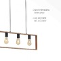 Podélná - LD 15652-18 FRANKY LED závěsné svítidlo, černá, dřevěný rám, kov, 3 ramenné - LEUCHTEN DIREKT / JUST LIGHT - foto 3