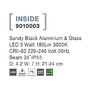 Zápichy - NV 9010003 Venkovní svítidlo s bodcem INSIDE černý hliník a sklo LED 3W 3000K 220-240V 24st. IP65 - NOVA LUCE - foto 3