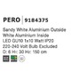 Válec - NV 9184375 Závěsné svítidlo PERO bílý hliník GU10 1x10W IP20 220-240V bez žárovky - NOVA LUCE - foto 3