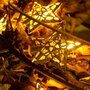 LED osvětlení na BATERIE - DLED ML04W DecoLED LED světelný řetěz na baterie - kovové hvězdy, teple bílá, 10 diod, 1,3 m - foto 3