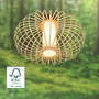 Dekorativní - BRI 3759011 Stropní svítidlo, 40 cm, 1x E27, max. 10W, dřevo - BRILONER - foto 3