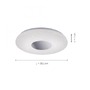 Kruhová - LD 14422-17 LAVINIA LED stropní svítidlo, chrom, moderní design, průměr 38,5cm 3000K - LEUCHTEN DIREKT / JUST LIGHT - foto 3