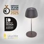 Stolní lampy dekorační - BRILO 7552015 Nabíjecí stolní lampa Riffle Mini - 20 cm, 1,5W, 150lm, bezdrátová, LED, stmívatelné, dotykový vypínač, antracit - BRILO - foto 3