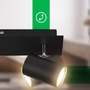 Bodová - BRILO 2840025 Isil A LED stropní bodové svítidlo, třída A, 2-ramenné, 50.000h, nastavitelné, černá - BRILO - foto 3