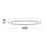 Kruhová - NV 9558680 Stropní svítidlo STING LED stropní svítidlo hliník a akryl bronz Epistar SMD2835 60W 3000K Eaglerise TRIAC driver D100 H7.8 120st. IP20 stmívatelné - NOVA LUCE - foto 3