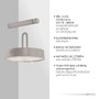 Dekorativní - LD 19312-40 ARMA LED nástěnné svítidlo na baterie mobilní stmívatelné dotykem IP44 paměťová funkce 2700K - JUST LIGHT - foto 3