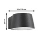 Nástěnná - P 94713 LED venkovní nástěnné svítidlo Capea neláká hmyz IP44 96x128mm 2200K 6W 230V 98° černá hliník - PAULMANN - foto 3