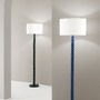 Stojací lampy - FAN I-SULTAN-PT-BLU Stojací lampa Sultan (modrá + samet) kov + samet, 1 x E27, 15 W; lampa pr. 40 x 20 cm, konstrukce 40 x 158 cm - FANEUROPE - foto 3