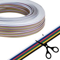 Dvojlinky, RGB a CCT kabely - Šestižilový RGB+CCT kabel 6x0,5mm2, barevný