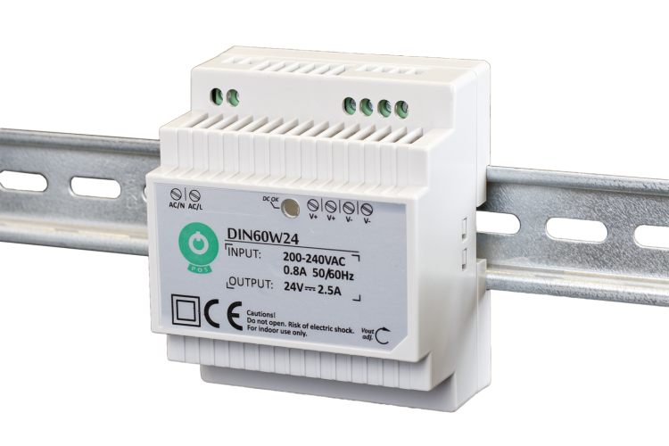 Napájecí zdroje 24V - Napájecí zdroj na DIN lištu 60W 24V, DIN60W24 - foto 1
