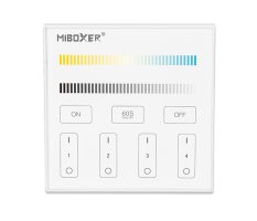 2,4Ghz Ovladače na stěnu - Dotykový panel CCT, 4 zóny ,B2, 2x AAA, MiLight