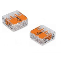 Svorkovnice a WAGO svorky - Wago svorka Compact 3x4 s páčkou, transparentní