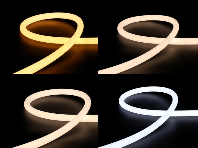 LED NEONY osazené - 5m Sestava LED 360 NEON 24, 19,2 W/m, 24V DC, CRI80, antidust coating - foto 1