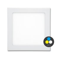 LED panely čtvercové - LED panel RAFA čtvercový přisazený, bílý, CCT, DIP přepínač 12W
