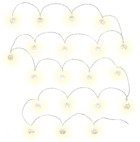 Vánoční řetězy, závěsy a stromky - Stříbrné koule RXL 272, 20x CW, TM RETLUX, IP20 - foto 1